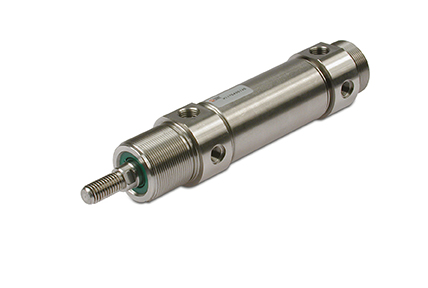 Vérins ronds en acier inoxydable, diamètres du 32 au 63 mm