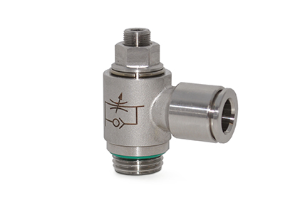 Régulateurs de débit en acier inoxydable AISI 316, filetages du 1/8” au 1/2”