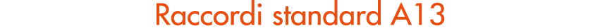 Raccordi standard A13